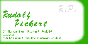 rudolf pickert business card